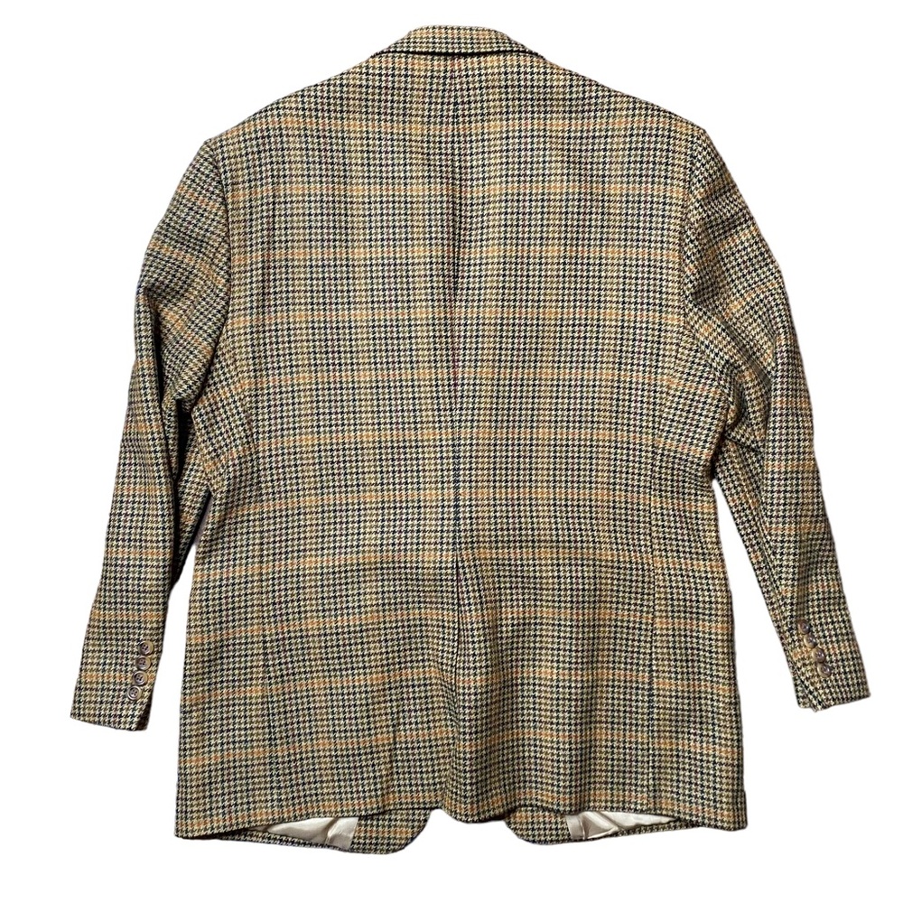 Nordstrom Houndstooth Wool Blazer 42R USA Made Vintage 2 Button Jacket Sportcoat - Picture 7 of 10